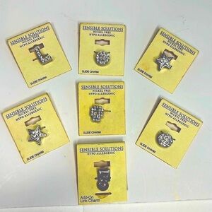 CHARMS BUNDLE (SIX SLIDE ON CHARMS AND ONE ADD ON CHARM) VINTAGE